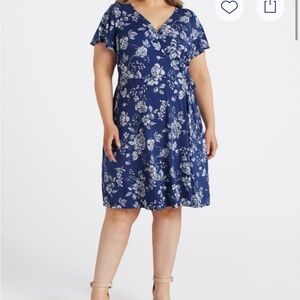 Fortune+Ivy Floral Blue Dress
